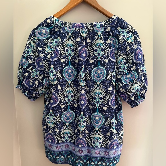 Talbots Floral 100% Cotton Top XS - Picture 7 of 8